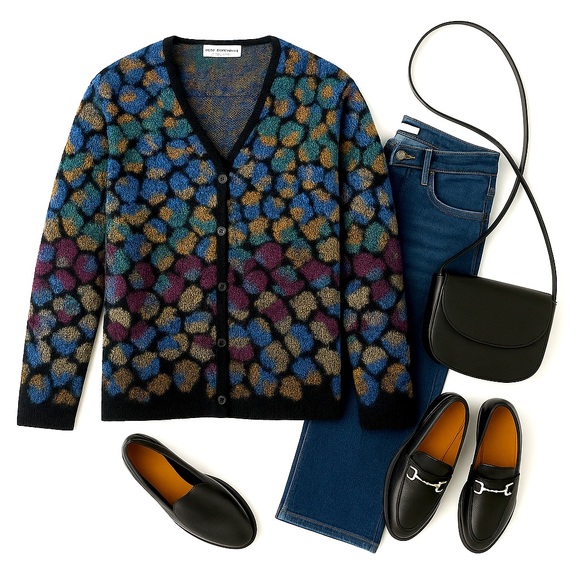 Marcazzani Sweaters - Rebecca Taylor Multicolor V-Neck Button Cardigan - Multicolor